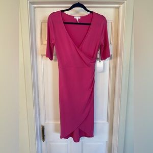 Keith faux wrap dress in purple orchid
